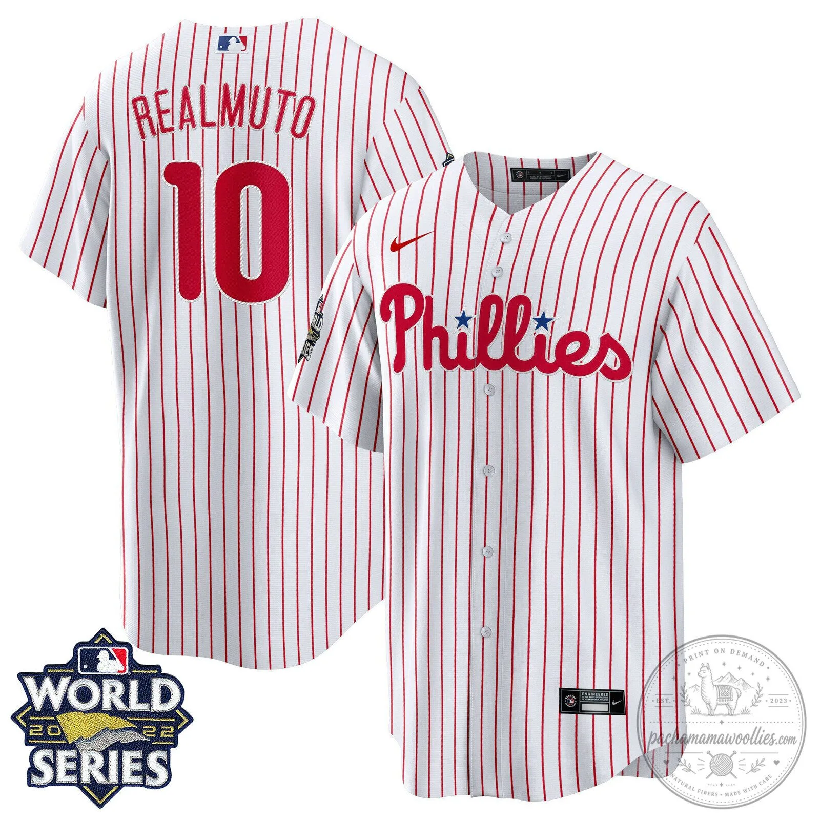 Philadelphia Phillies 2022 World Series Bryce Harper Baseball Jersey 7 Philadelphia Phillies 2022 World Series Bryce Harper Baseball Jersey