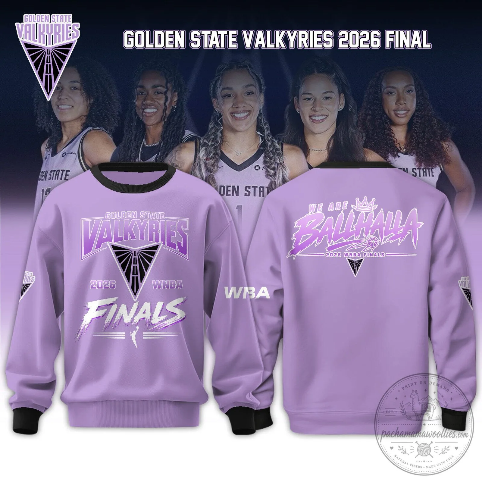 Golden State Valkyries 2026 WNBA Finals Purple Sweatshirt