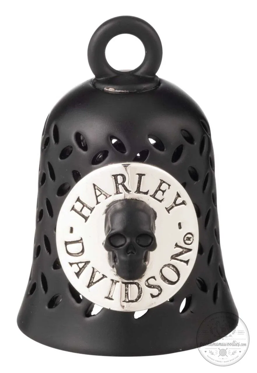 Harley-Davidson Skull Plate Script Logo Motorcycle Ride Bell
