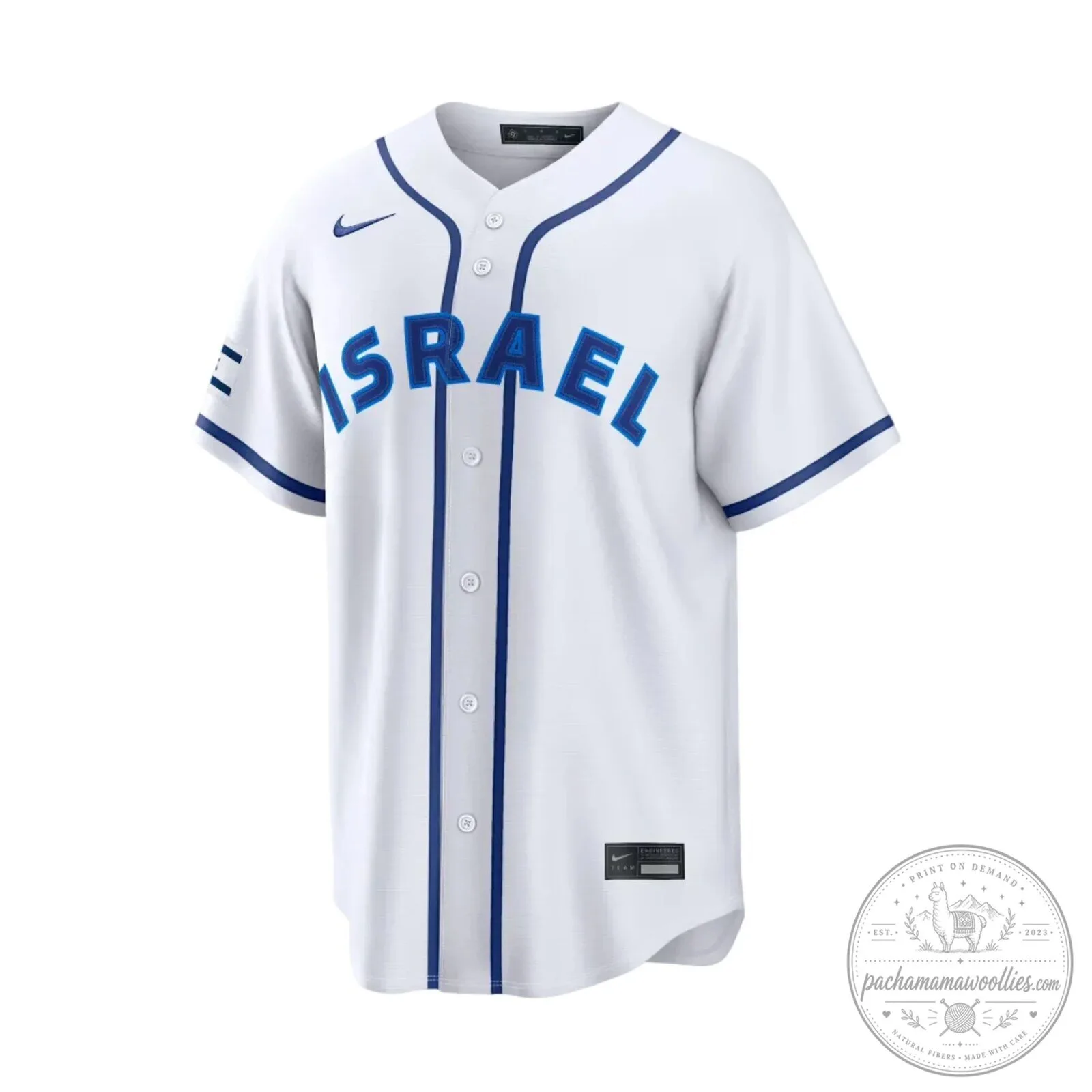 Israel Baseball Team White World Baseball Classic Home Stadium Baseball Jersey
