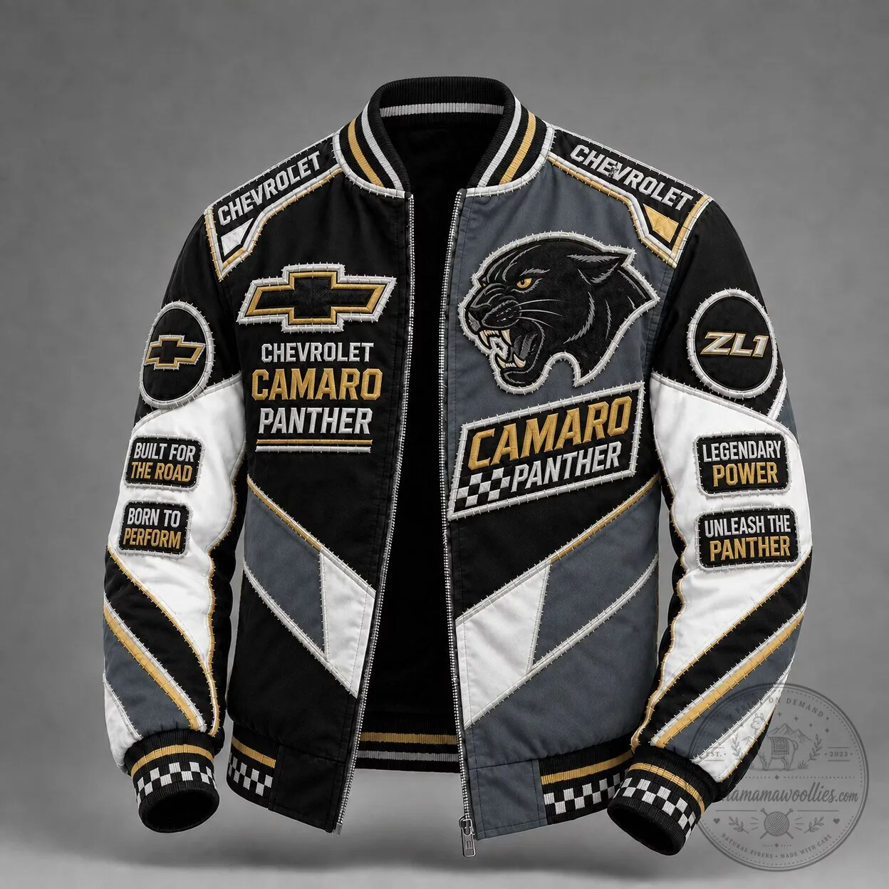 Chevrolet Camaro Panther Legendary Power Unleash the Panther Bomber Jacket