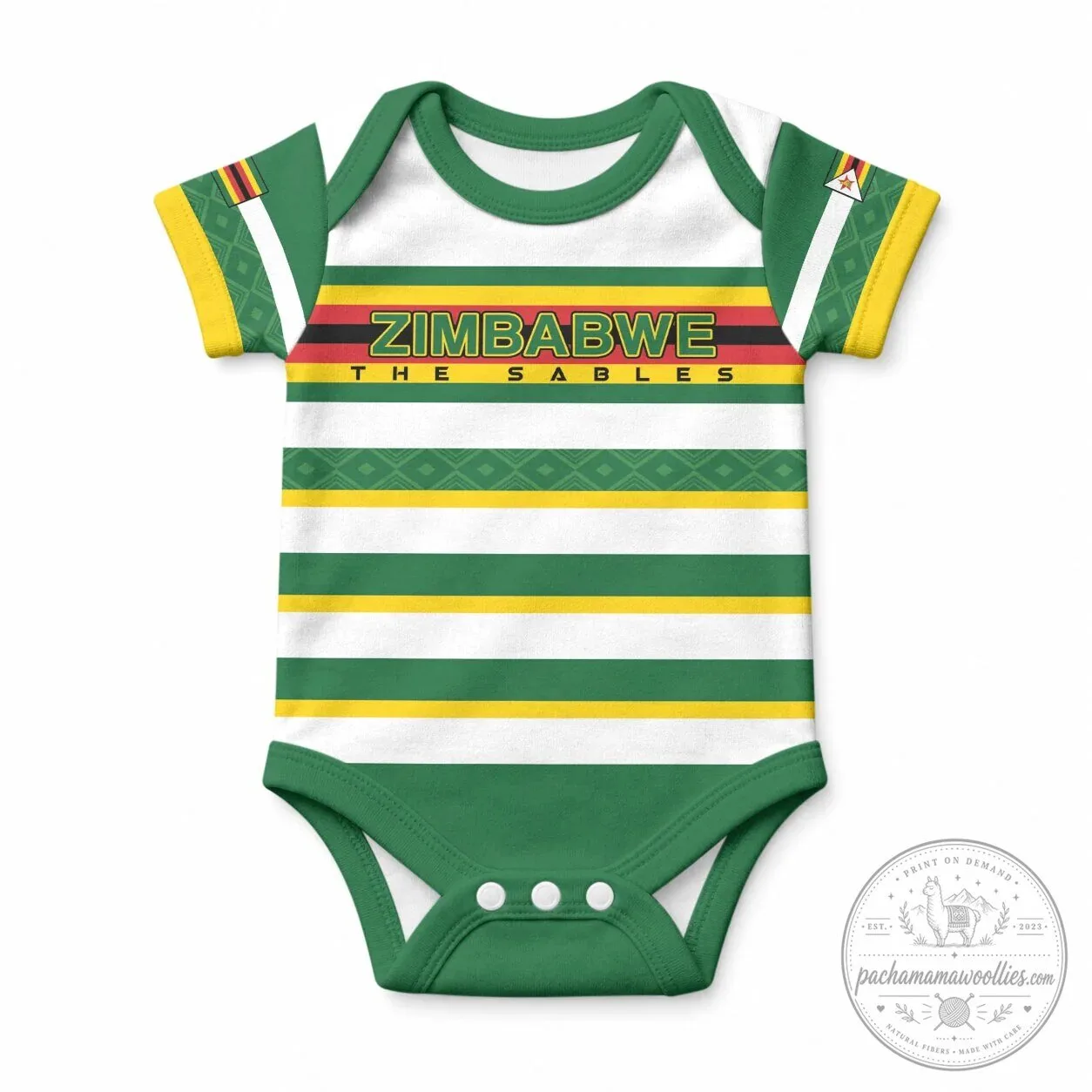 Zimbabwe Rugby The Sables National Pride Baby Onesie Romper