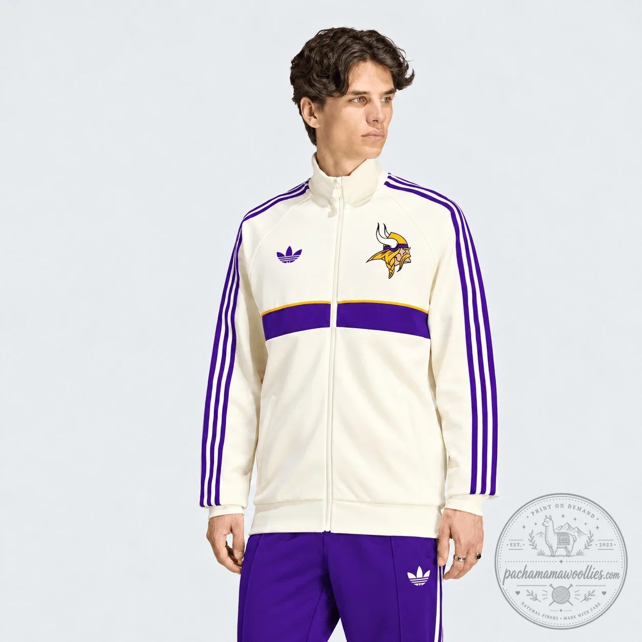 Minnesota Vikings Adidas Originals Team Spirit Full-Zip Track Jacket 1 Minnesota Vikings Adidas Originals Team Spirit Full-Zip Track Jacket
