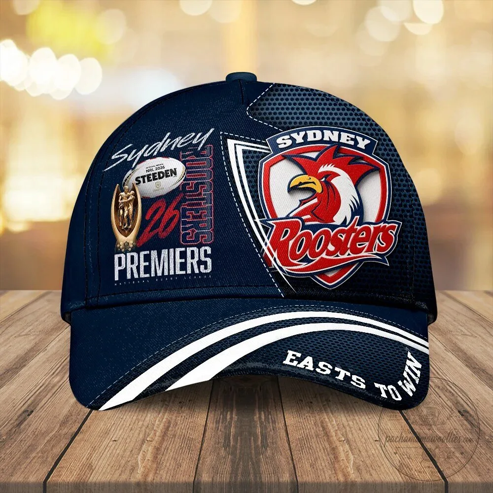 Sydney Roosters National Rugby League Premiers 2026 Steeden Baseball Cap Hat 1 Sydney Roosters National Rugby League Premiers 2026 Steeden Baseball Cap Hat