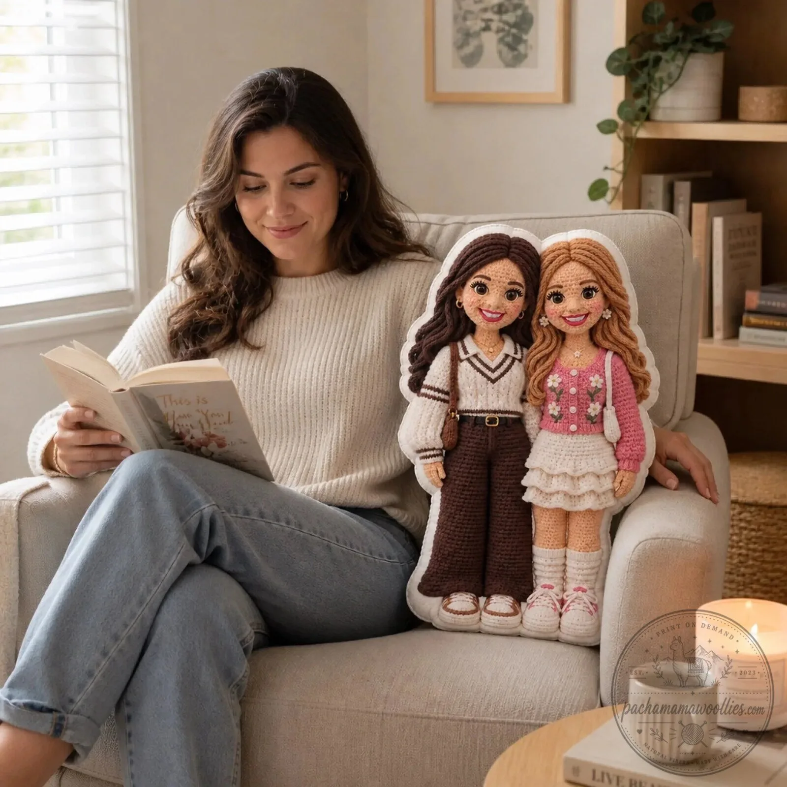 Personalized Best Friends Crochet Doll Shaped Photo Pillow for Besties 13 Personalized Best Friends Crochet Doll Shaped Photo Pillow for Besties