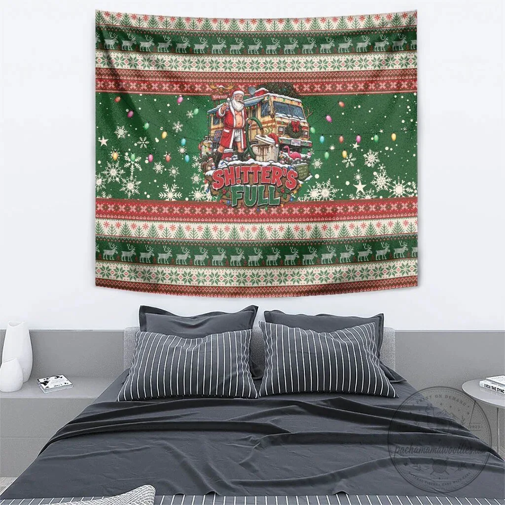 Shitter Was Full Christmas Vacation Santa Claus Funny Holiday Tapestry 7 Shitter Was Full Christmas Vacation Santa Claus Funny Holiday Tapestry