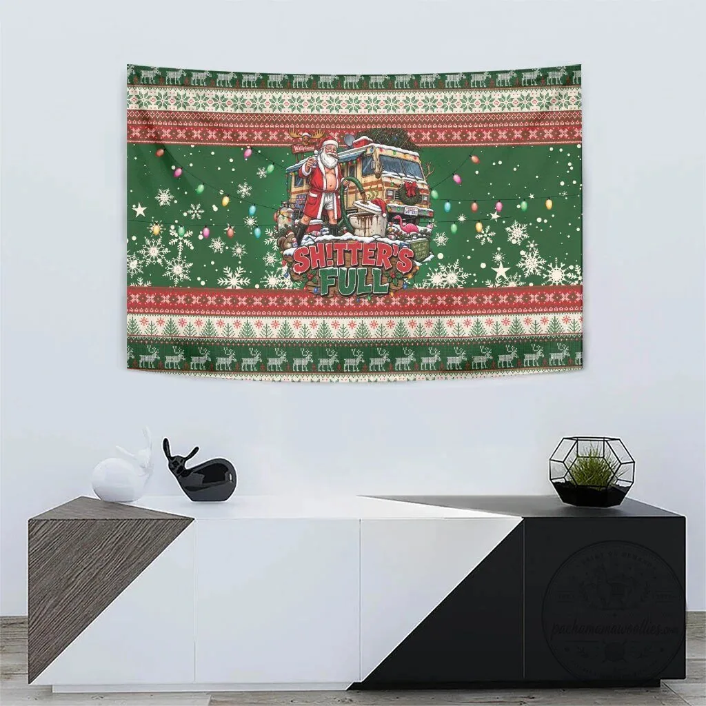 Shitter Was Full Christmas Vacation Santa Claus Funny Holiday Tapestry 8 Shitter Was Full Christmas Vacation Santa Claus Funny Holiday Tapestry