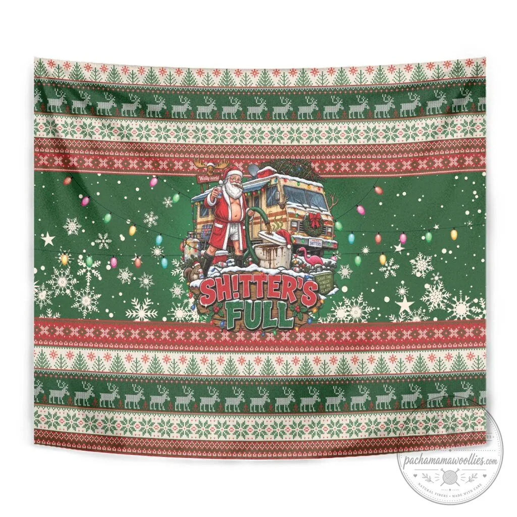 Shitter Was Full Christmas Vacation Santa Claus Funny Holiday Tapestry 11 Shitter Was Full Christmas Vacation Santa Claus Funny Holiday Tapestry