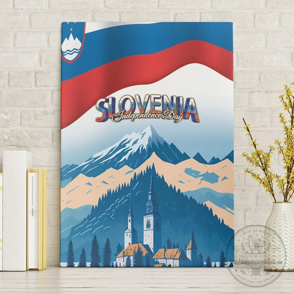 Slovenia Independence Day Lake Bled Julian Alps Landscape Canvas Wall Art