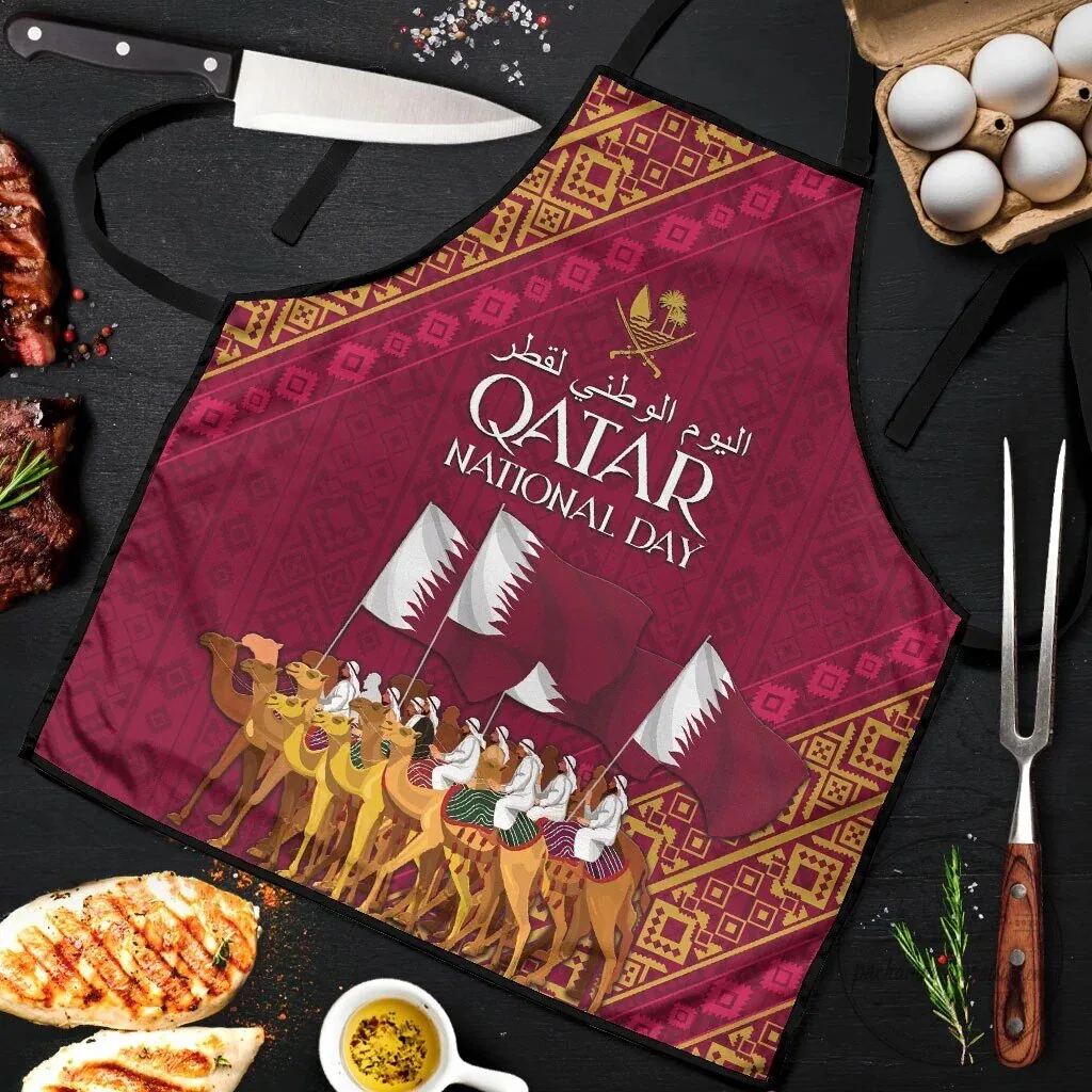 Qatar National Day Arabian Peninsula Camel Parade Cooking Kitchen Apron 7 Qatar National Day Arabian Peninsula Camel Parade Cooking Kitchen Apron