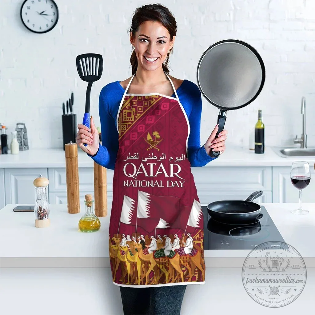 Qatar National Day Arabian Peninsula Camel Parade Cooking Kitchen Apron 9 Qatar National Day Arabian Peninsula Camel Parade Cooking Kitchen Apron