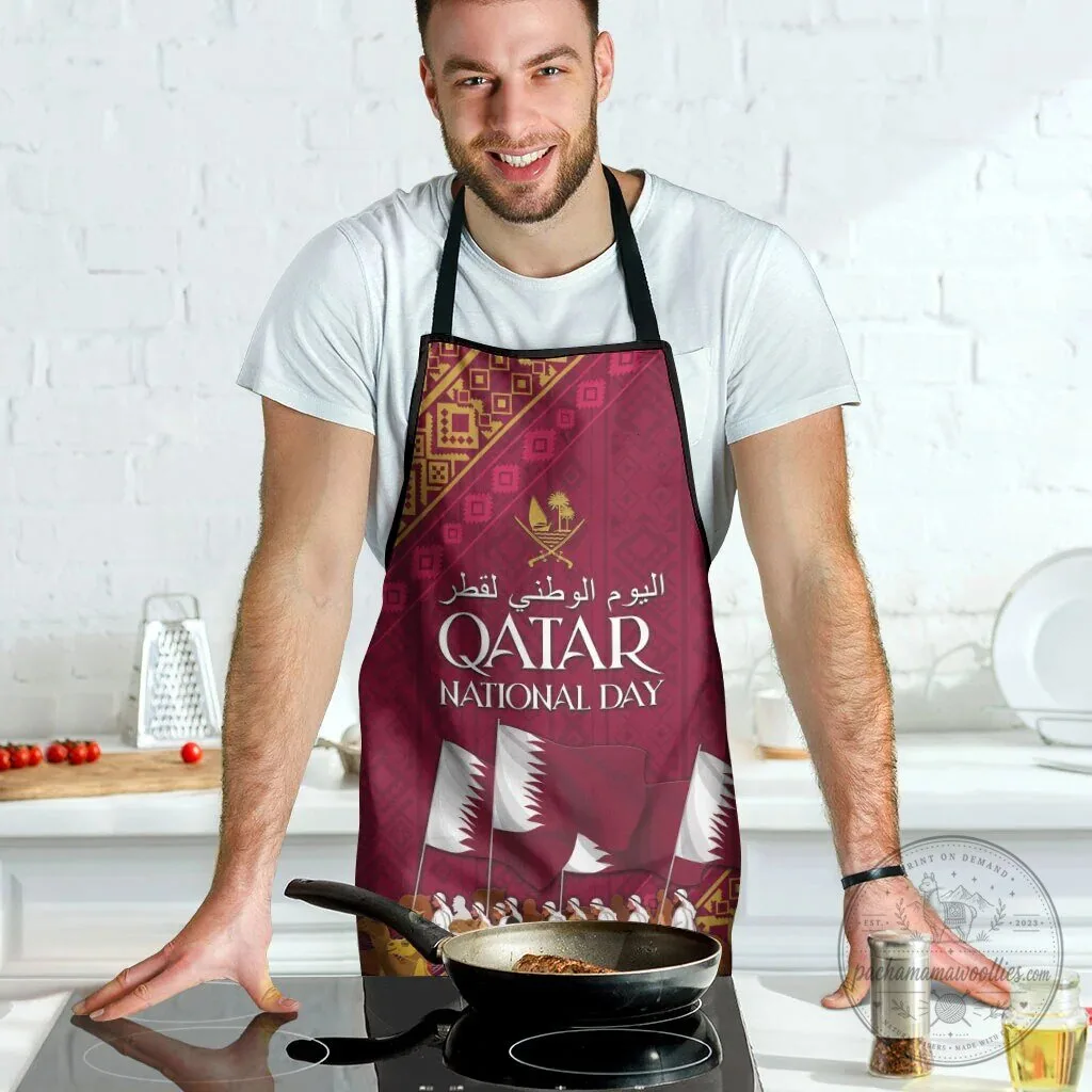 Qatar National Day Arabian Peninsula Camel Parade Cooking Kitchen Apron 10 Qatar National Day Arabian Peninsula Camel Parade Cooking Kitchen Apron