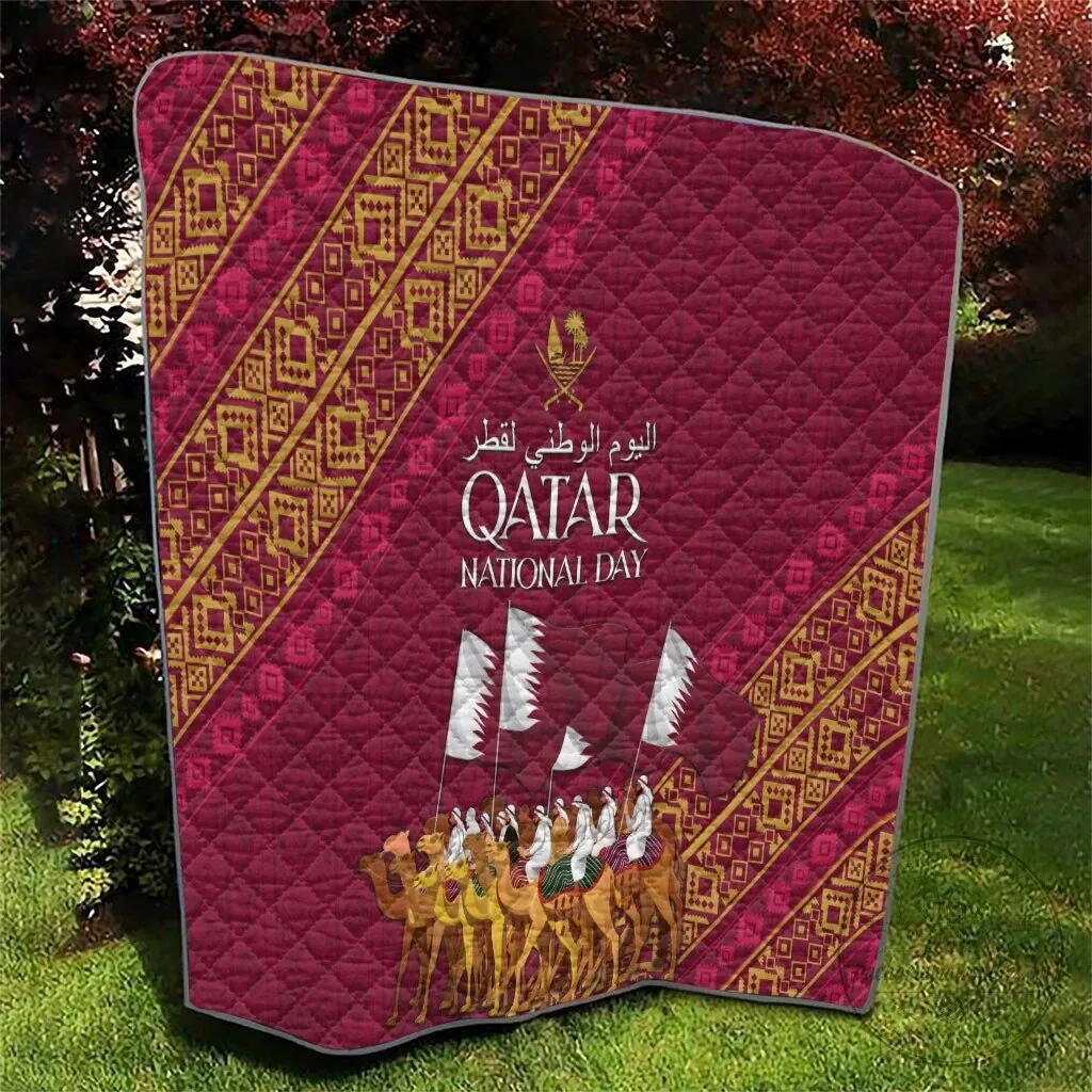 Qatar National Day Arabian Peninsula Camel Parade Quilt Blanket 10 Qatar National Day Arabian Peninsula Camel Parade Quilt Blanket