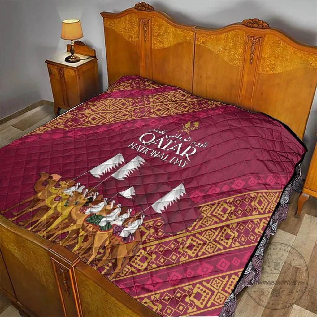 Qatar National Day Arabian Peninsula Camel Parade Quilt Blanket 11 Qatar National Day Arabian Peninsula Camel Parade Quilt Blanket