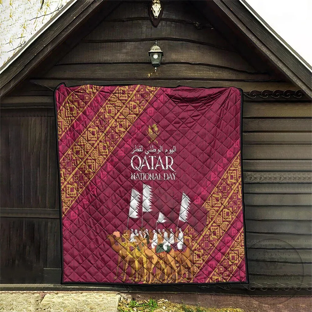 Qatar National Day Arabian Peninsula Camel Parade Quilt Blanket 12 Qatar National Day Arabian Peninsula Camel Parade Quilt Blanket
