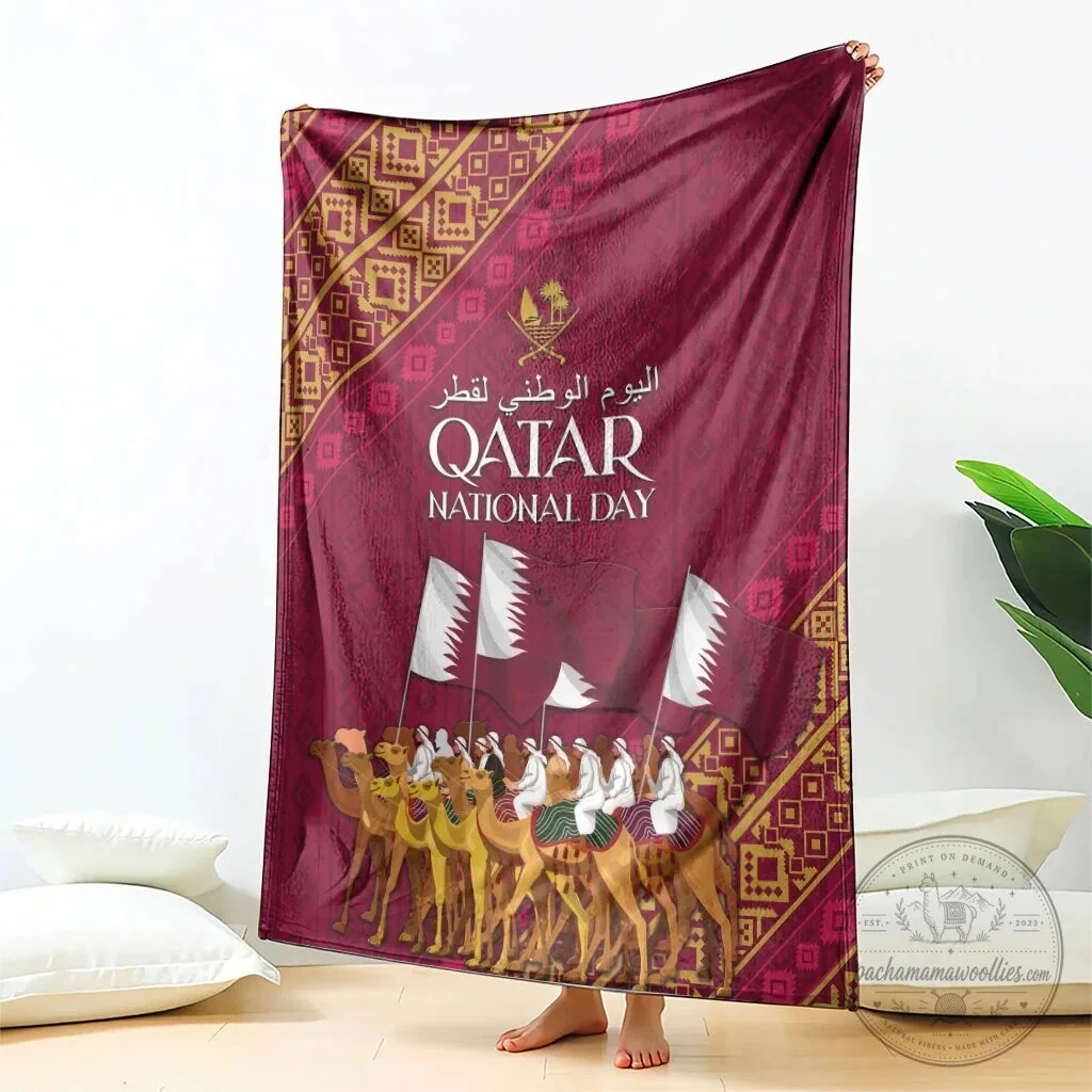 Qatar National Day Camel Parade Arabian Peninsula Fleece Blanket 7 Qatar National Day Camel Parade Arabian Peninsula Fleece Blanket