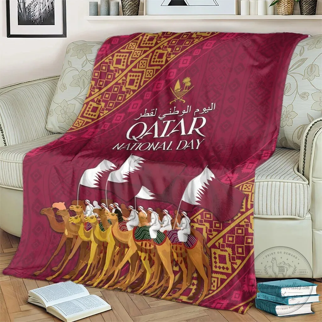Qatar National Day Camel Parade Arabian Peninsula Fleece Blanket 9 Qatar National Day Camel Parade Arabian Peninsula Fleece Blanket
