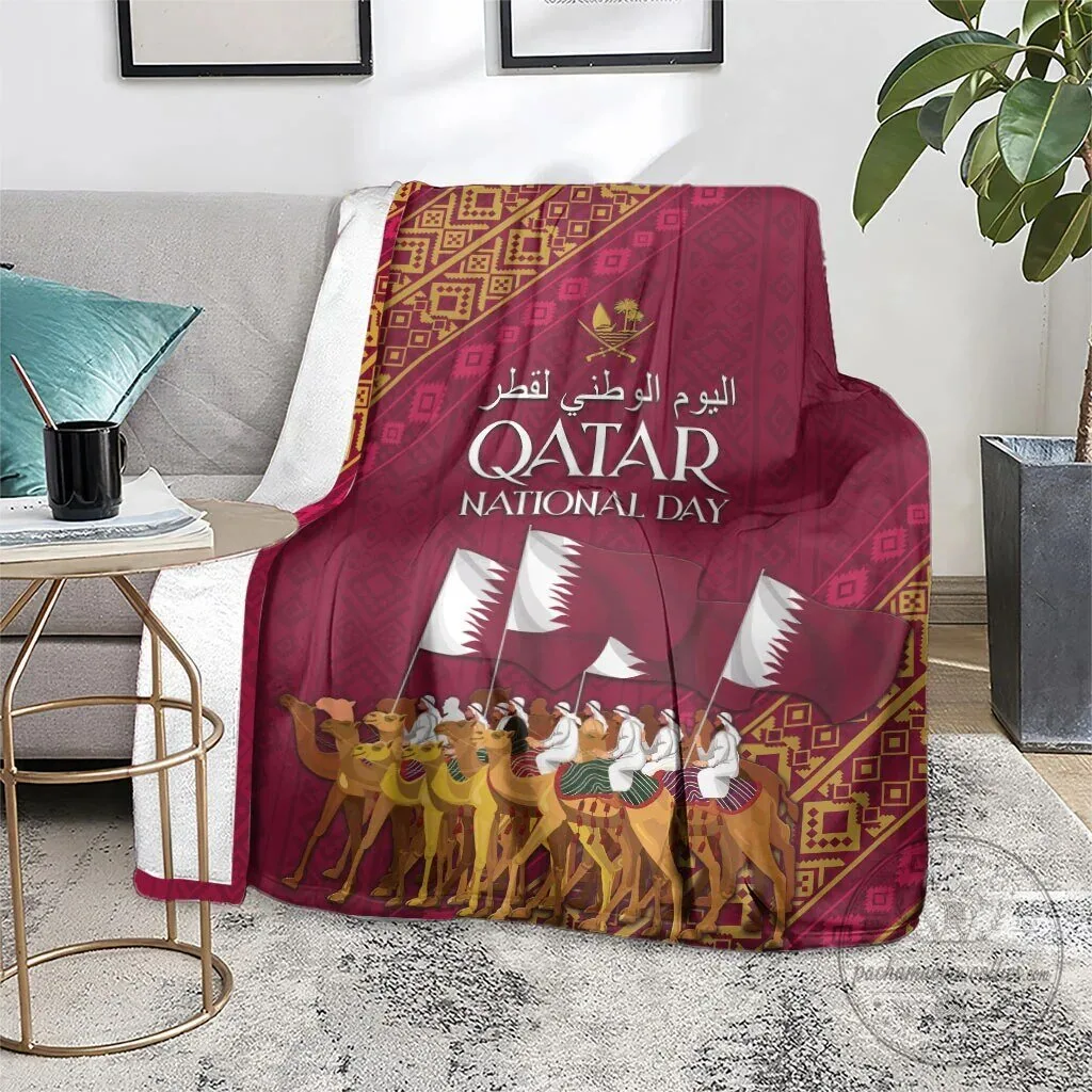 Qatar National Day Camel Parade Arabian Peninsula Fleece Blanket 10 Qatar National Day Camel Parade Arabian Peninsula Fleece Blanket