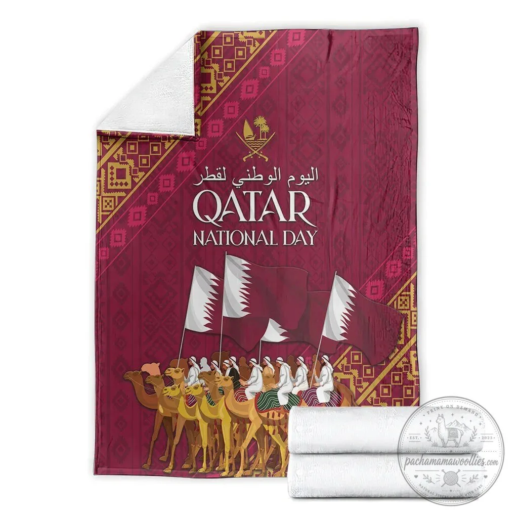 Qatar National Day Camel Parade Arabian Peninsula Fleece Blanket 11 Qatar National Day Camel Parade Arabian Peninsula Fleece Blanket