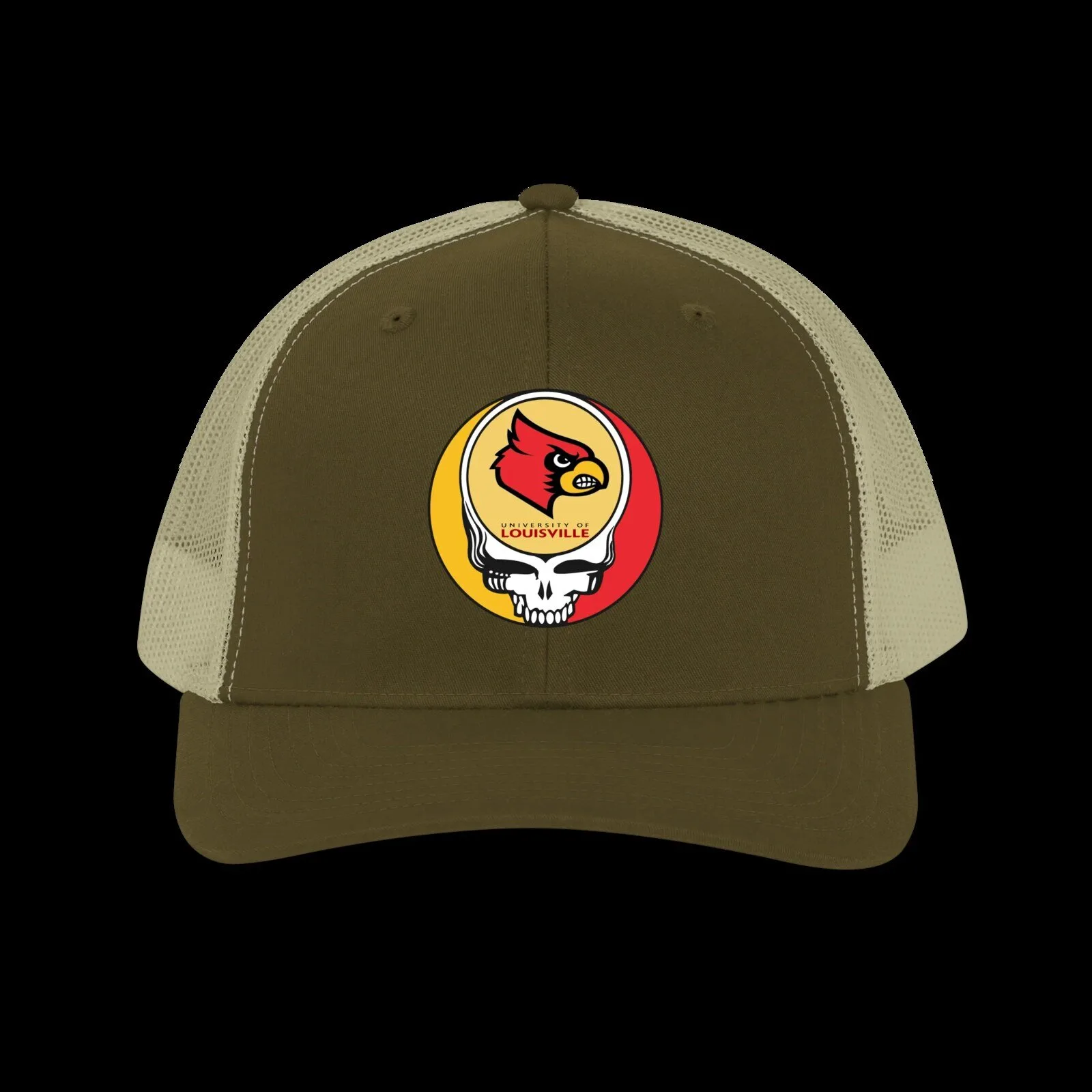 Louisville Cardinals Grateful Dead Steal Your Face Skull Trucker Cap Hat 7 Louisville Cardinals Grateful Dead Steal Your Face Skull Trucker Cap Hat