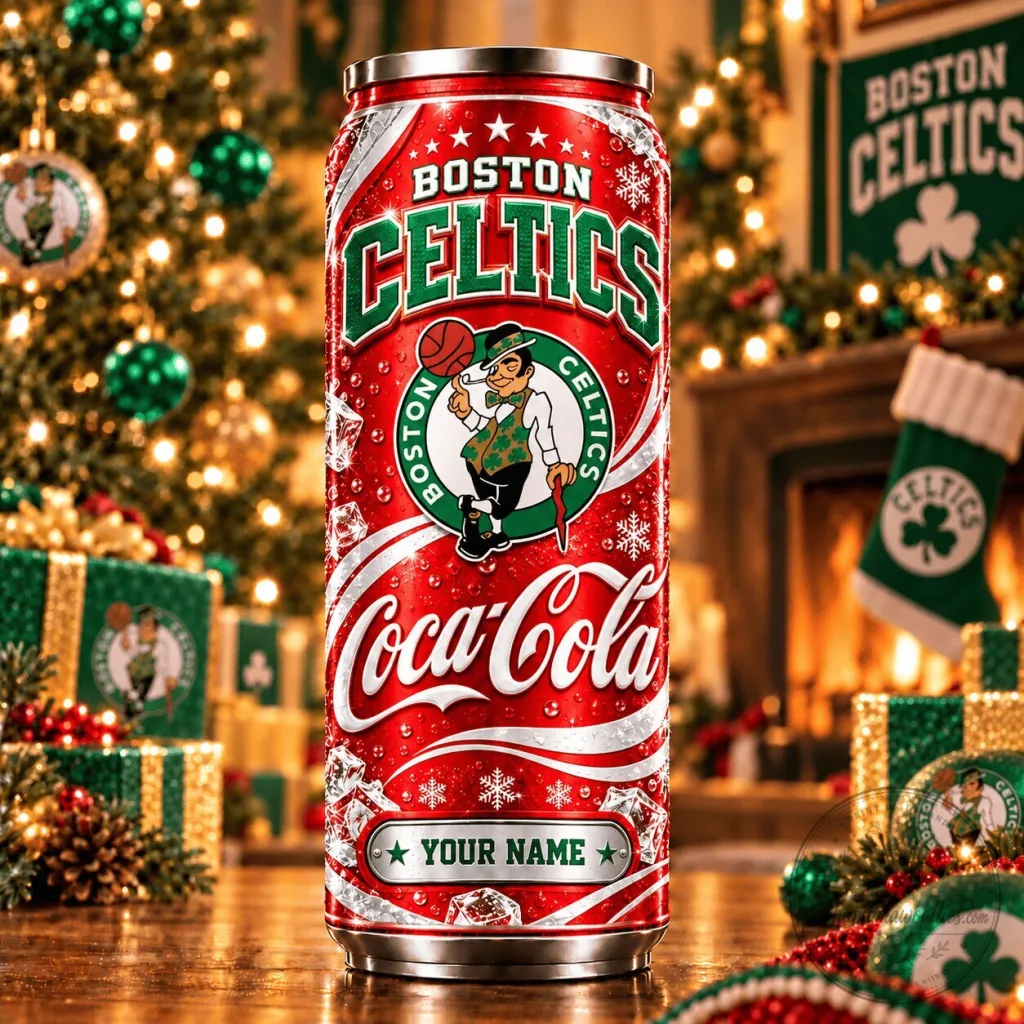 Boston Celtics NBA Coca-Cola Can Tumbler with Custom Name Boston Celtics NBA Coca-Cola Can Tumbler with Custom Name