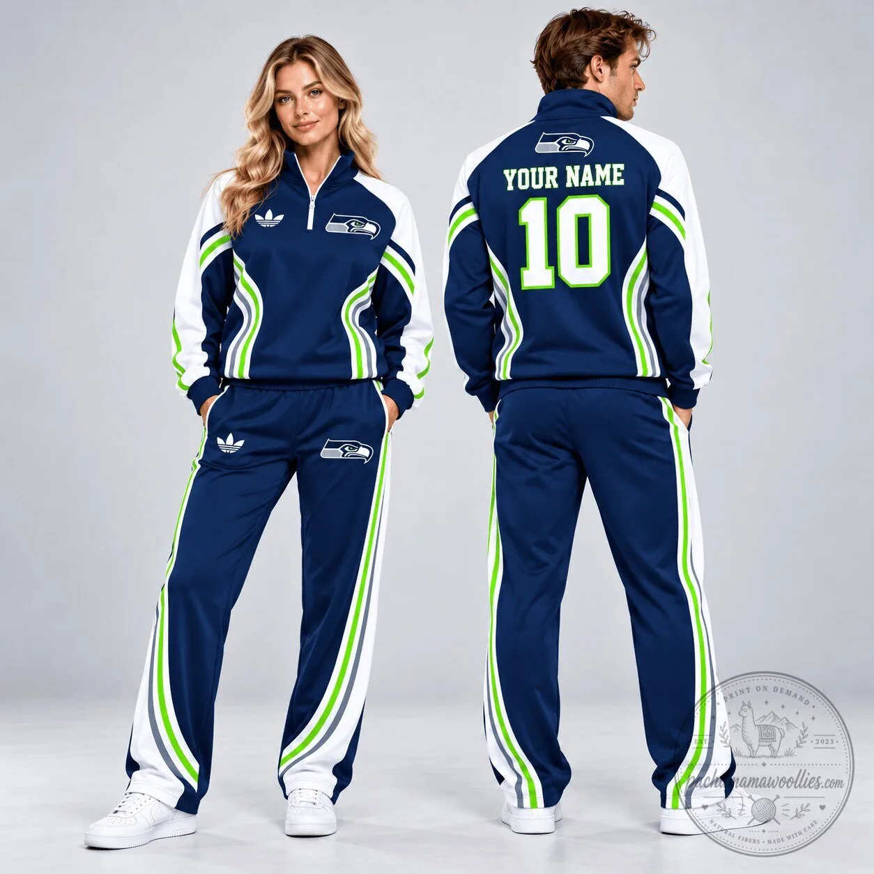 Seattle Seahawks Custom Name Number Quarter Zip Pullover Sweatshirt 1 Seattle Seahawks Custom Name Number Quarter Zip Pullover Sweatshirt