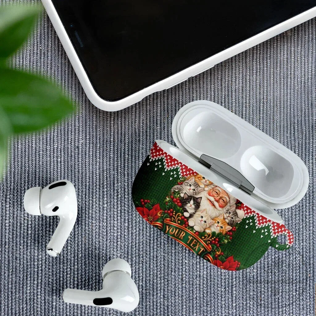 Personalized Santa Claus Kittens Christmas AirPods Case Holiday Cat Lover Gift 9 Personalized Santa Claus Kittens Christmas AirPods Case Holiday Cat Lover Gift