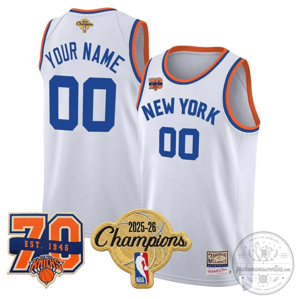 2025-26 Champions Custom Jersey for New York Knicks Basketball 2025-26 Champions Custom Jersey for New York Knicks Basketball