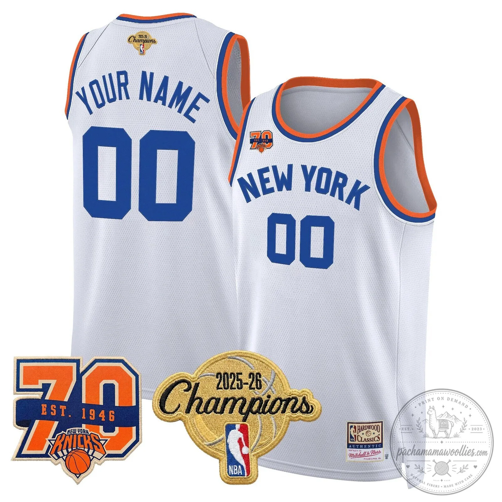 2025-26 Champions Custom Jersey for New York Knicks Basketball