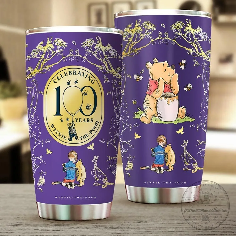Winnie the Pooh 100th Anniversary Purple Honey Pot Tumbler Cup 3 Winnie the Pooh 100th Anniversary Purple Honey Pot Tumbler Cup
