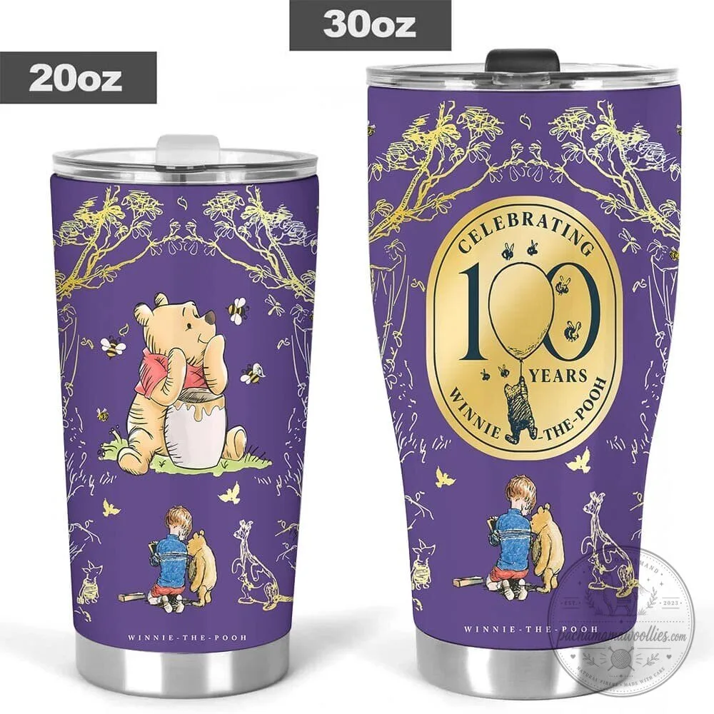 Winnie the Pooh 100th Anniversary Purple Honey Pot Tumbler Cup 5 Winnie the Pooh 100th Anniversary Purple Honey Pot Tumbler Cup