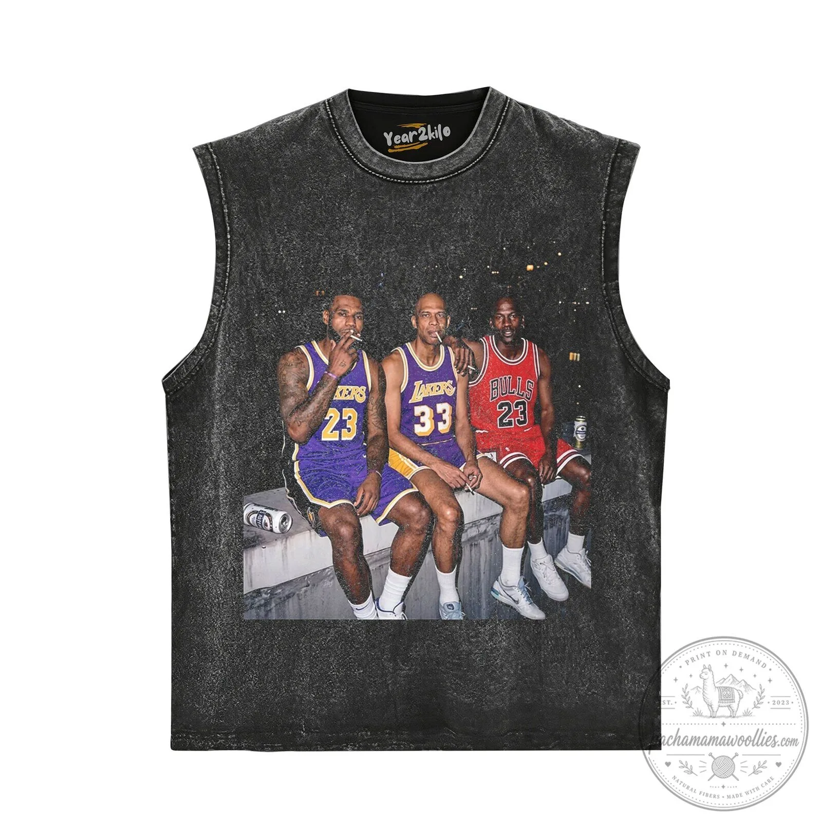 Vintage Basketball Tee featuring Michael Jordan, LeBron James, and Kareem Abdul-Jabbar 9 Vintage Basketball Tee featuring Michael Jordan, LeBron James, and Kareem Abdul-Jabbar