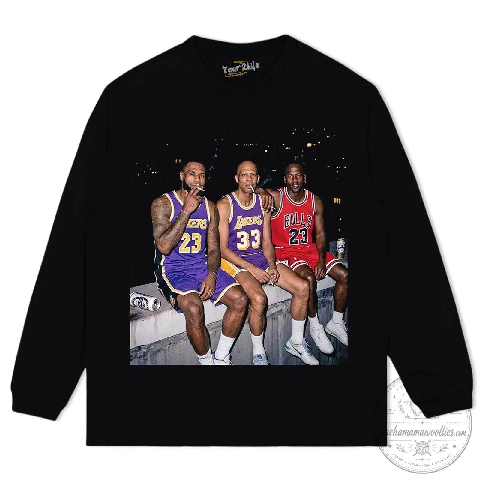Vintage Basketball Tee featuring Michael Jordan, LeBron James, and Kareem Abdul-Jabbar 11 Vintage Basketball Tee featuring Michael Jordan, LeBron James, and Kareem Abdul-Jabbar