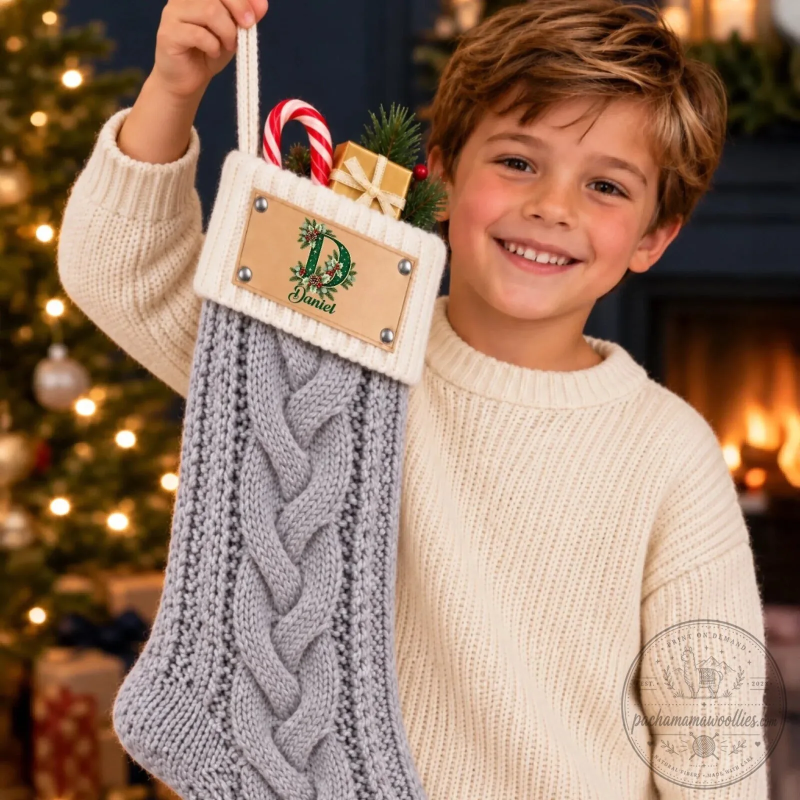 Personalized Christmas Stocking with Custom Name and Initial for Family Gifts 7 Personalized Christmas Stocking with Custom Name and Initial for Family Gifts