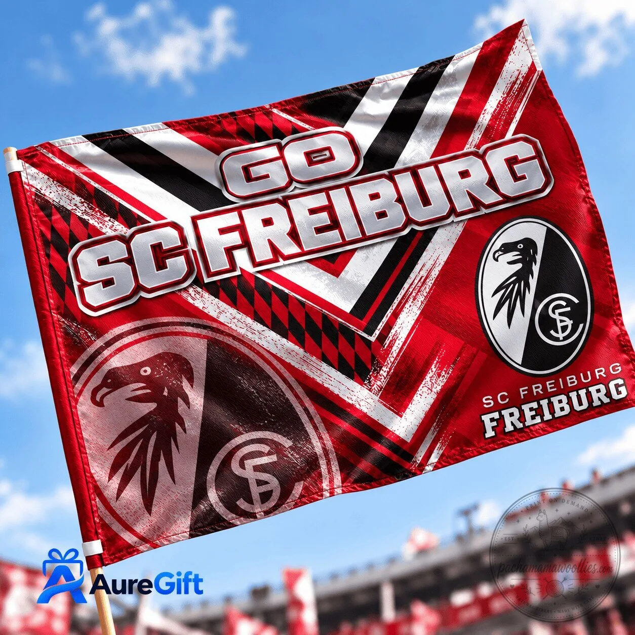 SC Freiburg Bundesliga Matchday Personalized Name Flag House For Fan