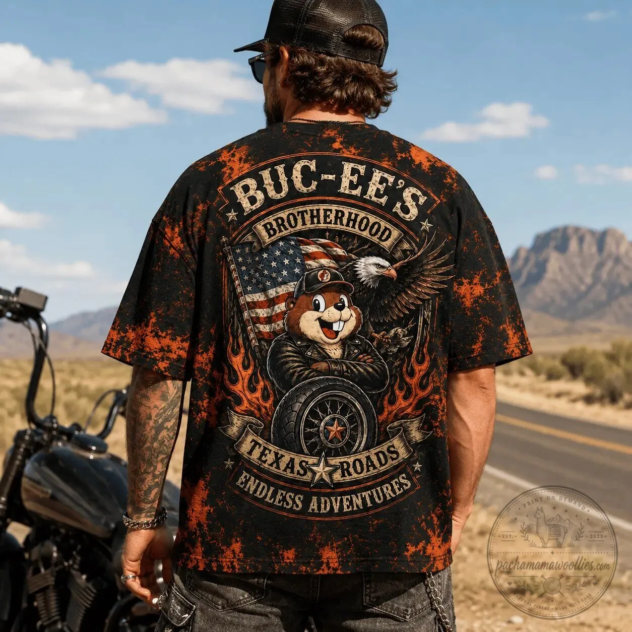 Texas Roads T-Shirt for Lone Star Biker Brotherhood by Buc-ee's 9 Texas Roads T-Shirt for Lone Star Biker Brotherhood by Buc-ee