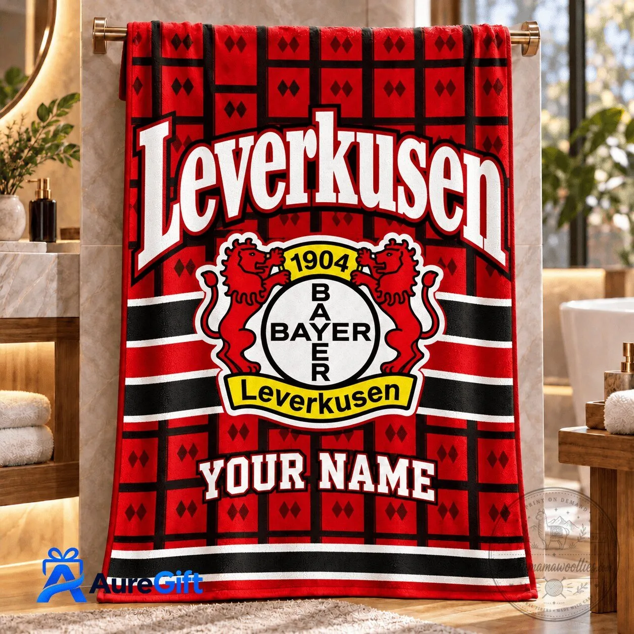 Bayer Leverkusen Bundesliga Personalized Name Football Club Sports Bath Towel