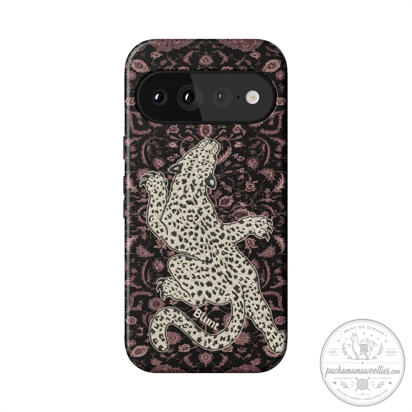 Leopard Climbing Floral Pattern Google Pixel Phone Case