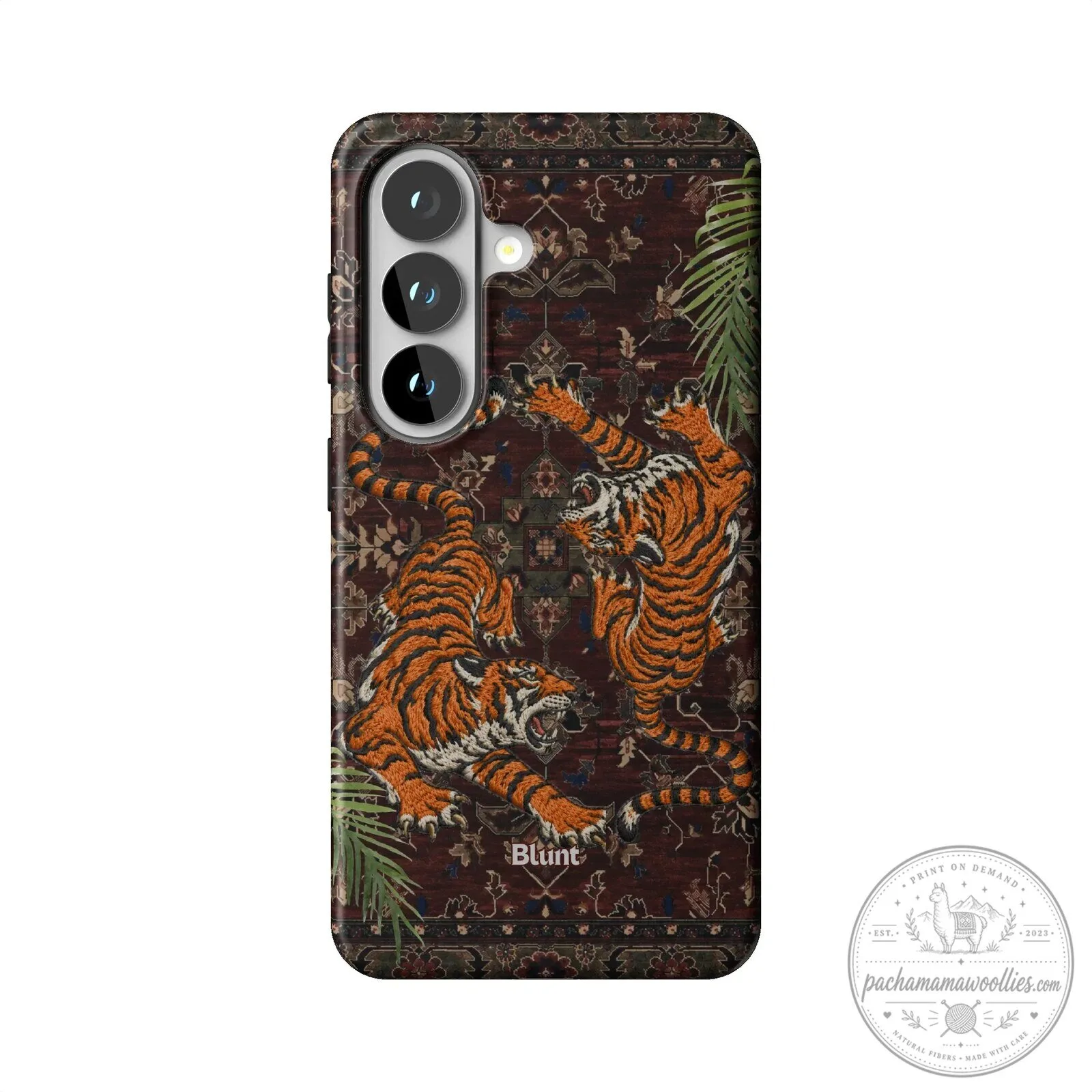 Exotic Tiger Fight Pattern Samsung Galaxy Phone Case