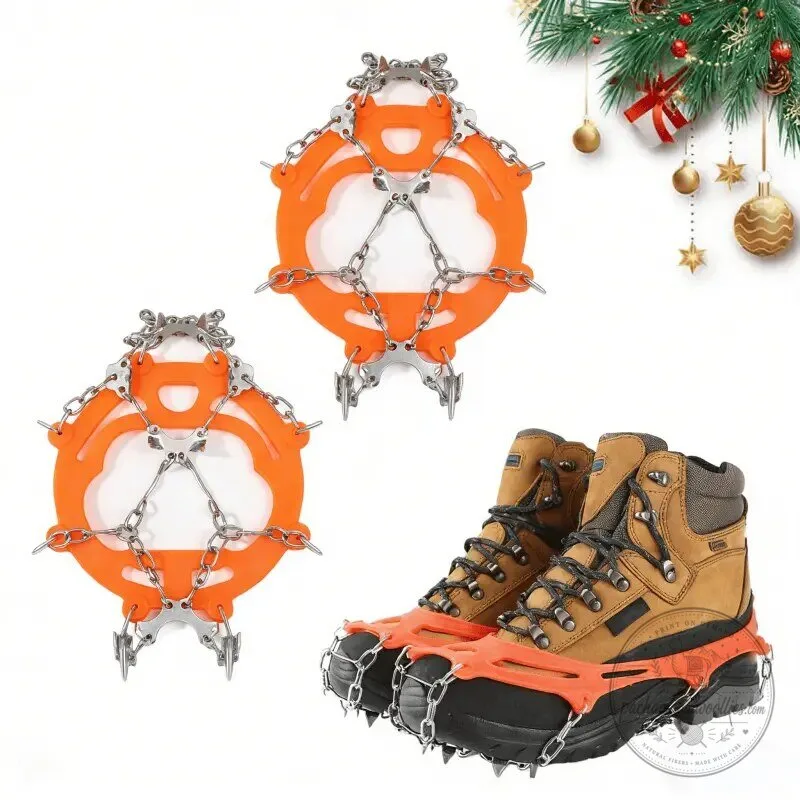 Anti-Slip Snow Grips for Winter Walking and Hiking Ice Cleats for Shoes