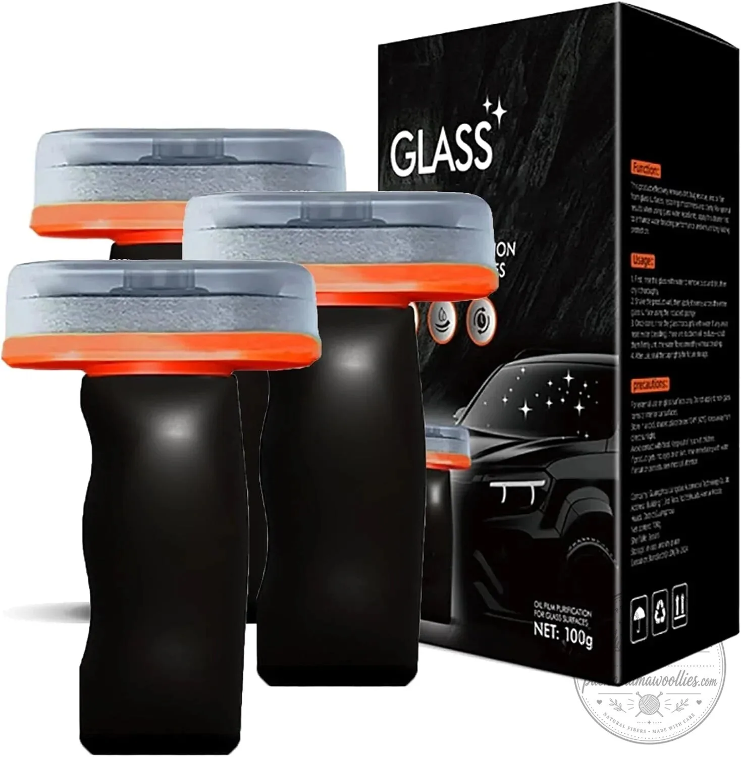 Automotive Glass Oil Film Cleaner with Sponge Applicator for Car Windshield Cleaning