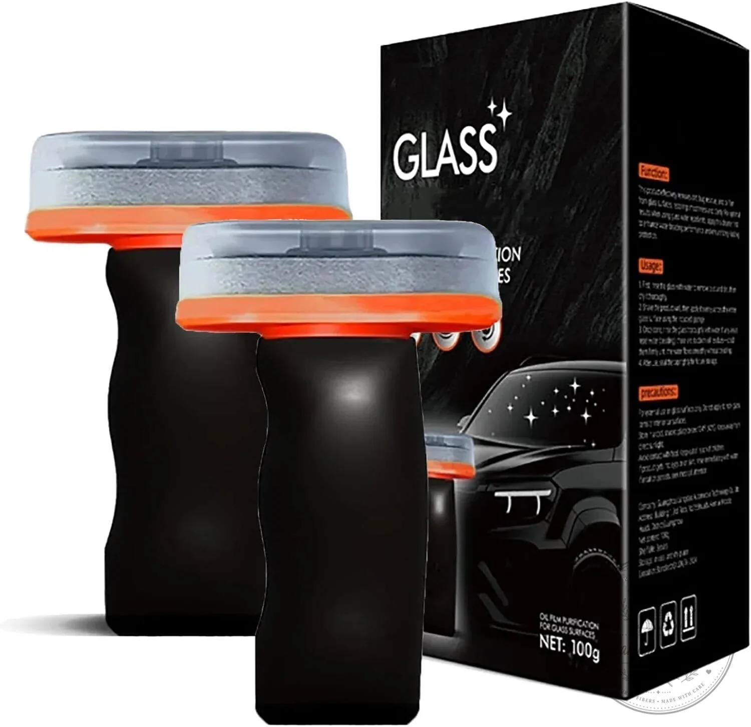 Automotive Glass Oil Film Cleaner with Sponge Applicator for Car Windshield Cleaning 6 Automotive Glass Oil Film Cleaner with Sponge Applicator for Car Windshield Cleaning