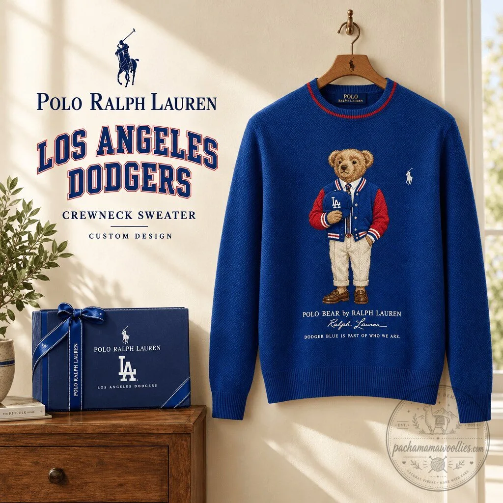 Los Angeles Dodgers Polo Bear Ralph Lauren Crewneck Sweater