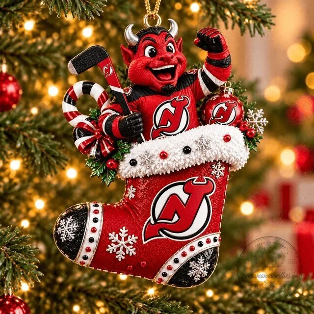 New Jersey Devils Mascot Christmas Stocking Ornament