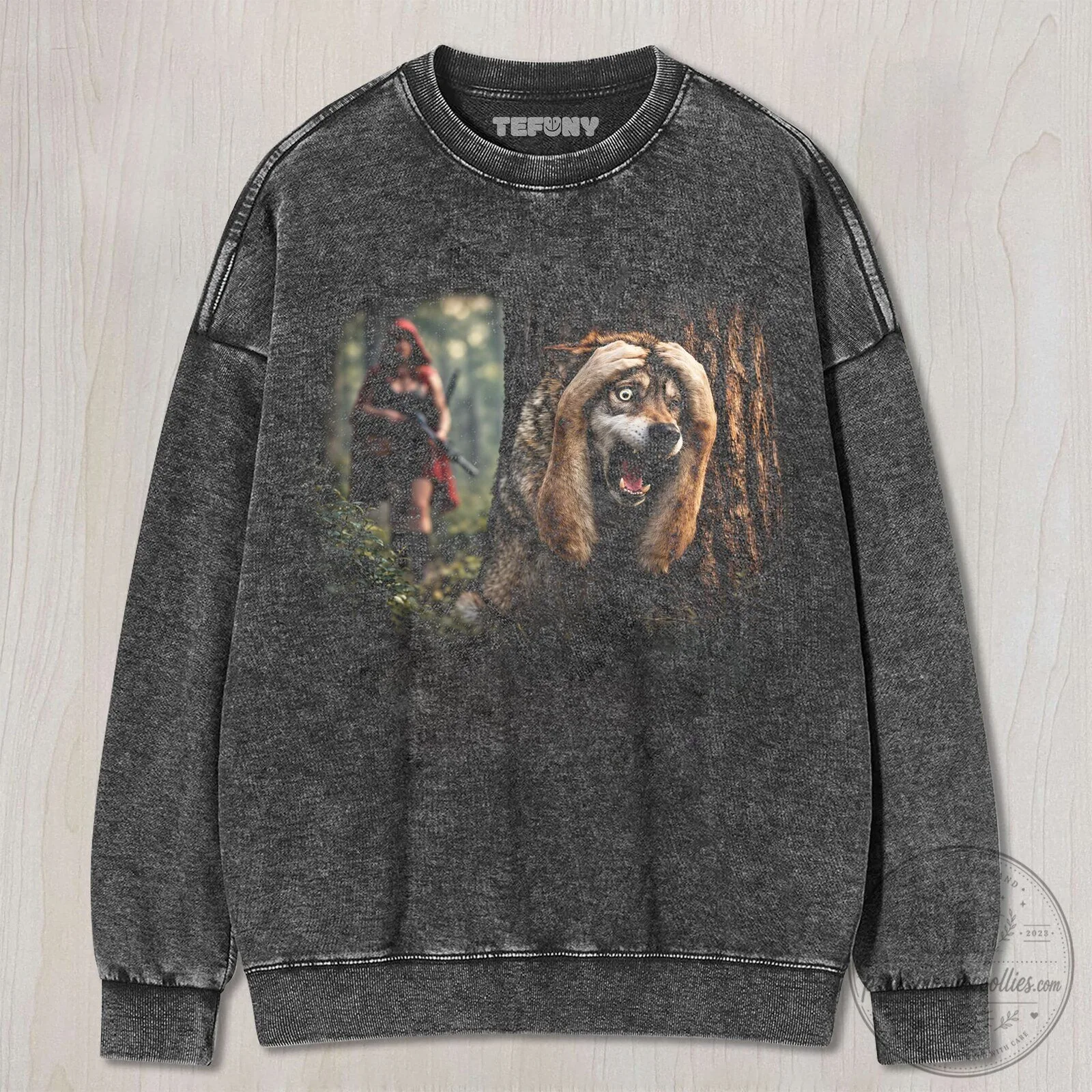 Frightened Wolf Little Red Riding Hood Fairy Tale Graphic T-Shirt 8 Frightened Wolf Little Red Riding Hood Fairy Tale Graphic T-Shirt