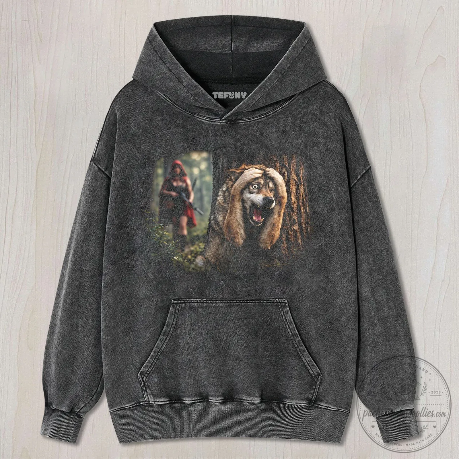 Frightened Wolf Little Red Riding Hood Fairy Tale Graphic T-Shirt 9 Frightened Wolf Little Red Riding Hood Fairy Tale Graphic T-Shirt