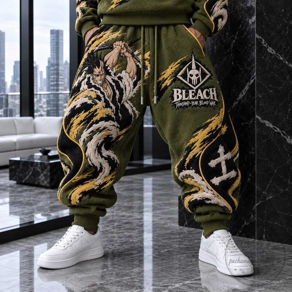 Bleach Thousand Year Blood War Kenpachi Zaraki Loose Fit Sweatpants Bleach Thousand Year Blood War Kenpachi Zaraki Loose Fit Sweatpants