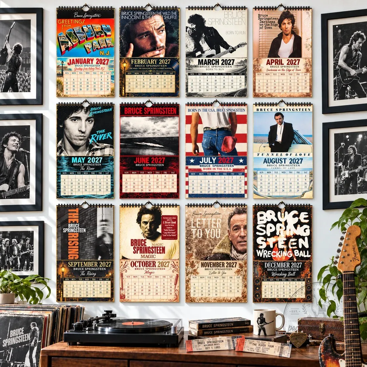 Bruce Springsteen 2027 Album Art Wall Calendar - Music Fan Gift & Home Decor 2D 15 Bruce Springsteen 2027 Album Art Wall Calendar - Music Fan Gift & Home Decor 2D