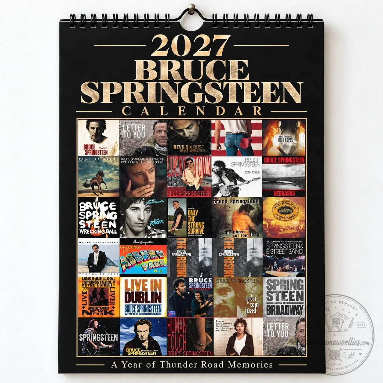 Bruce Springsteen 2027 Album Art Wall Calendar - Music Fan Gift & Home Decor 2D 16 Bruce Springsteen 2027 Album Art Wall Calendar - Music Fan Gift & Home Decor 2D