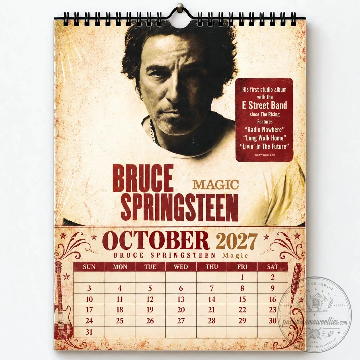 Bruce Springsteen 2027 Album Art Wall Calendar - Music Fan Gift & Home Decor 2D 19 Bruce Springsteen 2027 Album Art Wall Calendar - Music Fan Gift & Home Decor 2D
